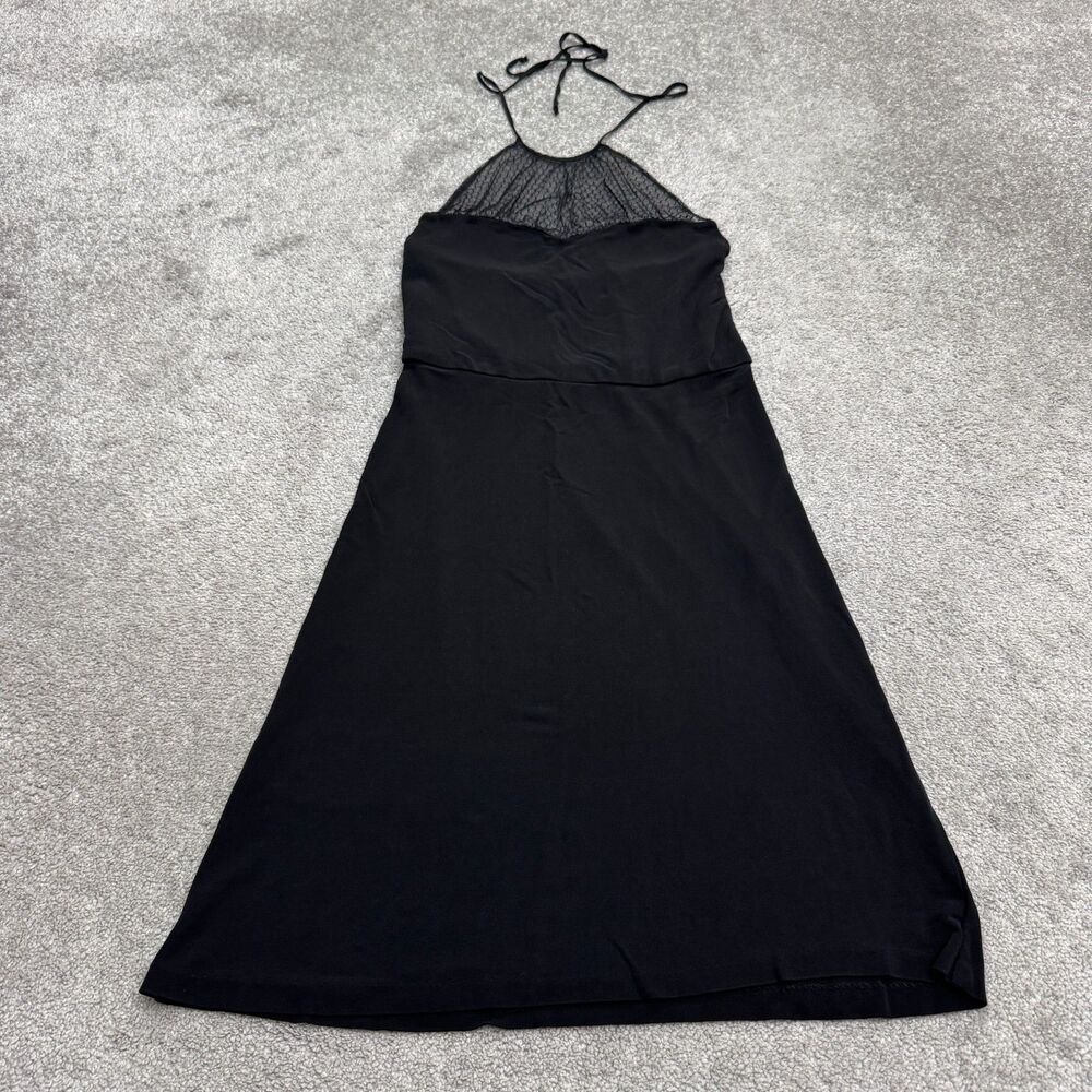 Hugo Buscati Collection Cocktail Dress Women 8 Black Lace Halter Neck Sleeveless